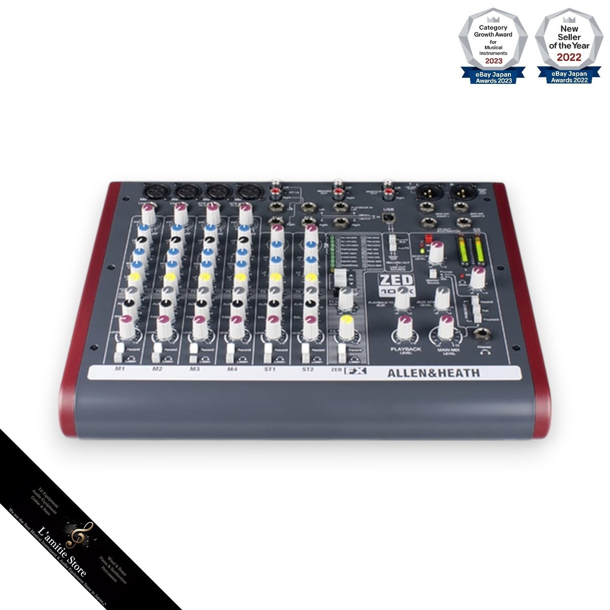 Allen & Heath ZED-10FX 10-Channel USB Multi Purpose Mixer ZED10FX