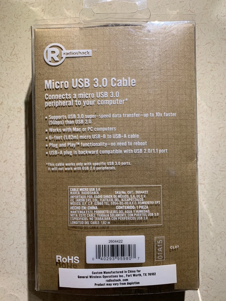 Micro USB 3.0 Cable High Speed Data SYNC For HDD Portable External Hard Drive - Image 4 of 4