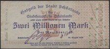 [18841] - NOTGELD SCHÖNLANKE (dziś: Trzcianka), miasto, 2 miliony marek, 25.08.1923, 
