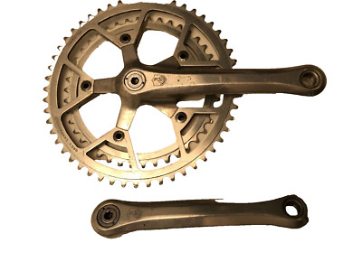 Pédalier Vintage Campagnolo Victory/Triomphe - 170 Mm, Double Plateau 52/40T, Argent