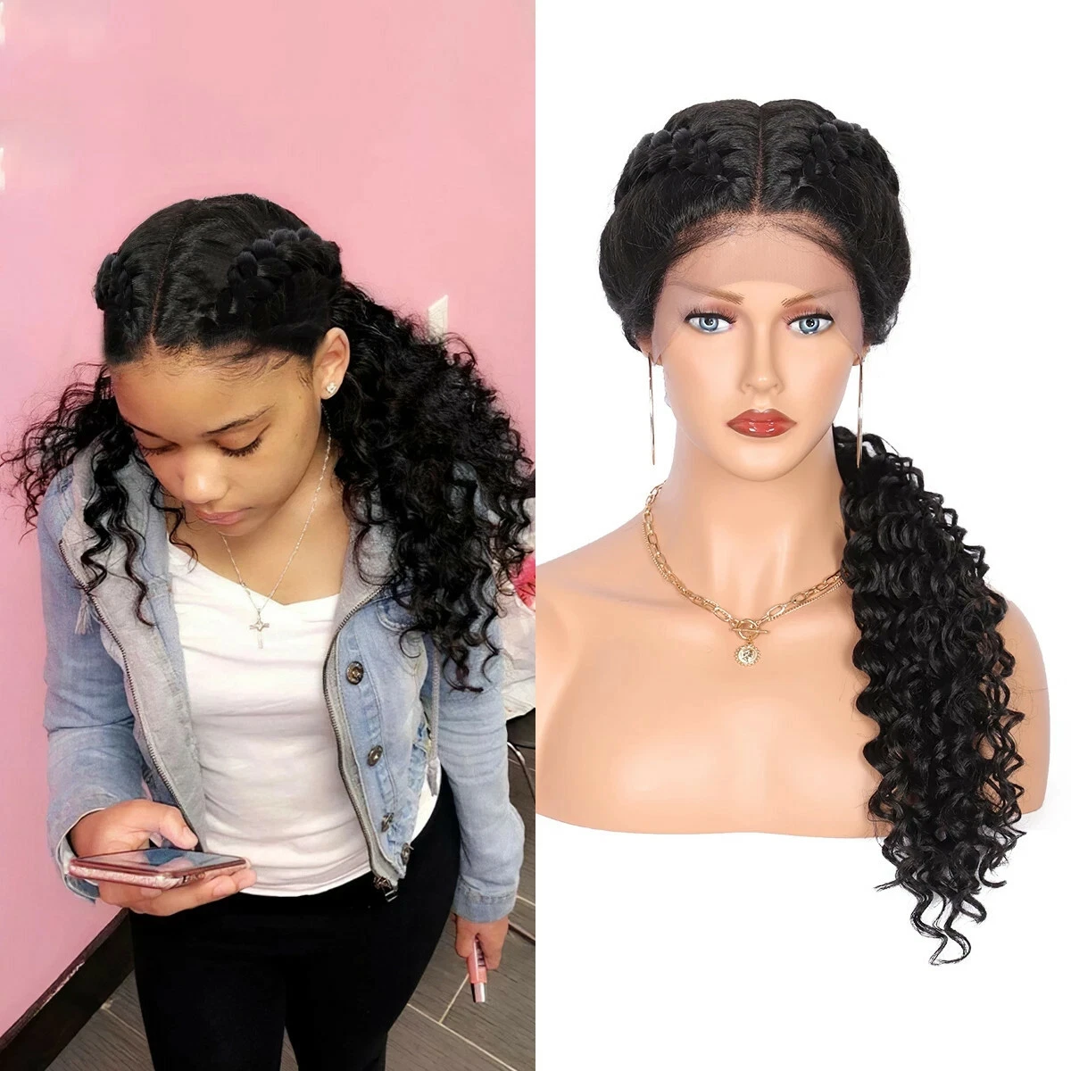 Lace frontal on sale ponytail wig