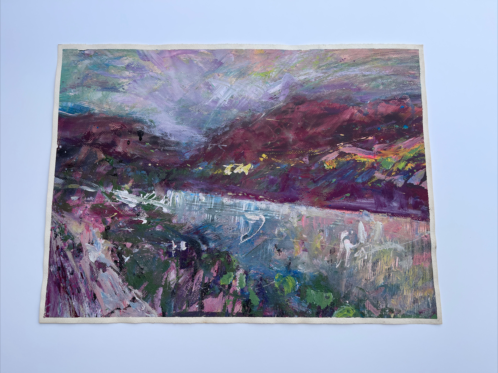 1975 ABSTRACT PAINTING MODERNIST MODERNISM ROY HERWICK CALIFORNIA EXPRESSIONIST