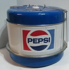 PEPSI COLA JL CLARK TRIPLE DECKER METAL FOOD CAKE PIE TOTE CARRIER