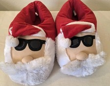 Mens Santa Slippers Size L 11-12