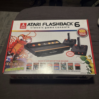 Atari Flashback 6 Console 100 Built-In Games 2 Wireless Controllers RCA