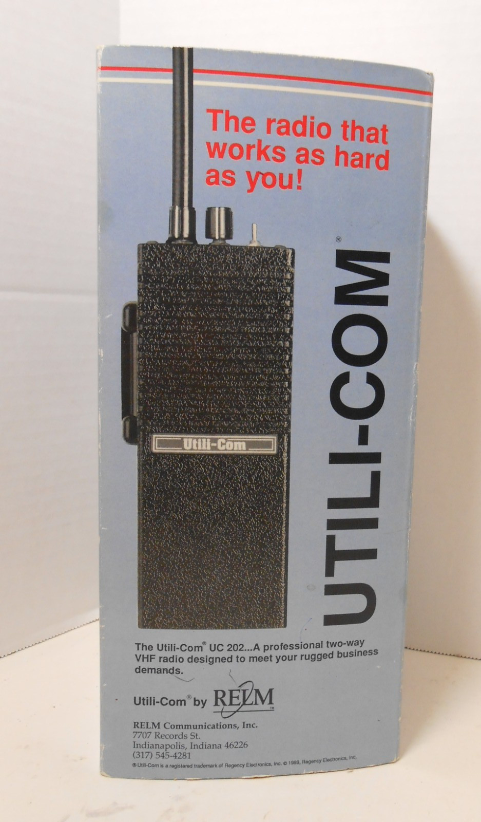VTG 1989 RELM Utili-Com 151.625 MHz VHF Two Way Radio -Crystal Radio NIB 2 mi. 