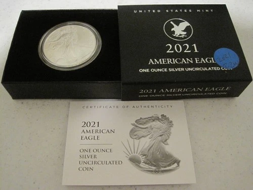 2021 W U S Mint Uncirculated Silver Eagle with Original Government Packaging