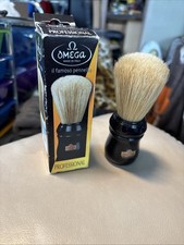 Omega Professional Pure Bristle Shaving Brush. Handcrafted in Italy. New