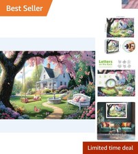 1000-Piece Puzzle - Spring Garden with Butterflies, Dust-Free, 27.5x19.7