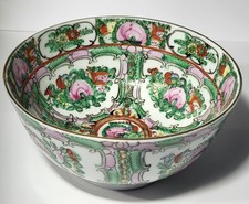 Chinesische Porzellanschale Famille Rose handbemalt 16 cm Vintage China