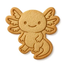 Mighty Gadget Smiling Axolotl Cookie Cutter & Stamp - 4x3.5" (Random Color)