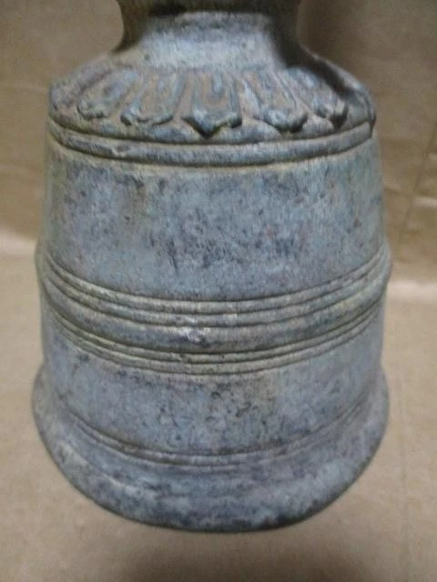 Antigua Campana de Bronce con Acabado de Dragón Campana Colgante Tradicional Japonesa Bonsho Foto 4 de 4