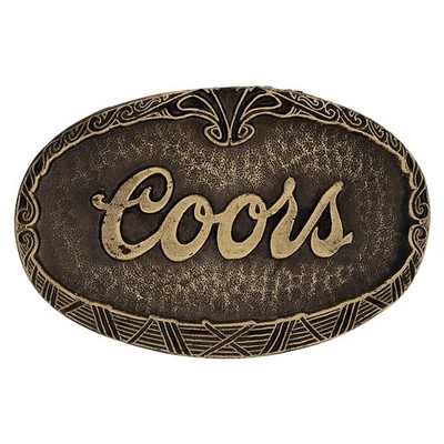 Vintage NOS Coors Beer Drinker Gift Colorado Rocky Mountain Brewery Belt Buckle