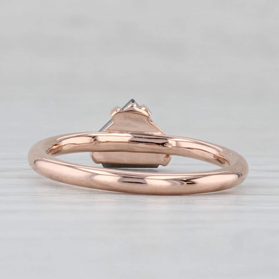 Nuevo Anillo Solitario Galaxia Diamante Personalizado 0.98ct Oro Rosa 14k Talla 6 Corte Escudo Foto 4 de 4