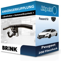 für Peugeot 208 Fliessheck 03.2012-08.2019 Brink AnhäNgerkupplung Abnehmbar AHK
