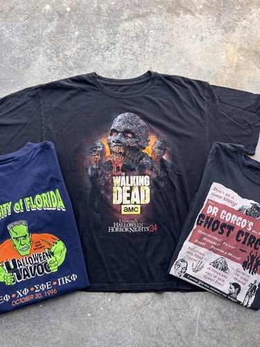 3pc Horror Tee Shirt Halloween Horror Night Frankenstein Large And XL