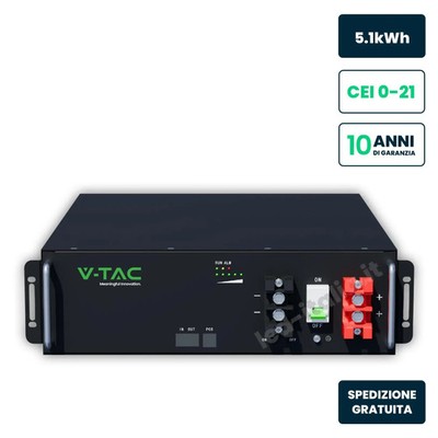 Akku Rack 5,12kWh LFP 51,2V 100Ah 100A schwarz IEC 0-21