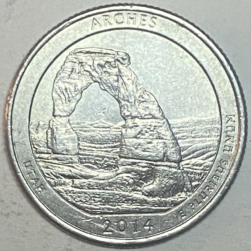 2014-P AU 25C USA Arches NP Quarter Washington A1111