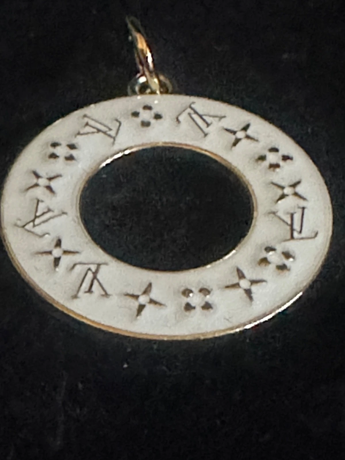 LOUIS VUITTON（LV） ciondolo ciondolo anello louis vuitton crema e oro? zip pul splendido double face