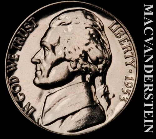 1953-P Jefferson Nickel Proof — photo from the most recent tracked eBay sale