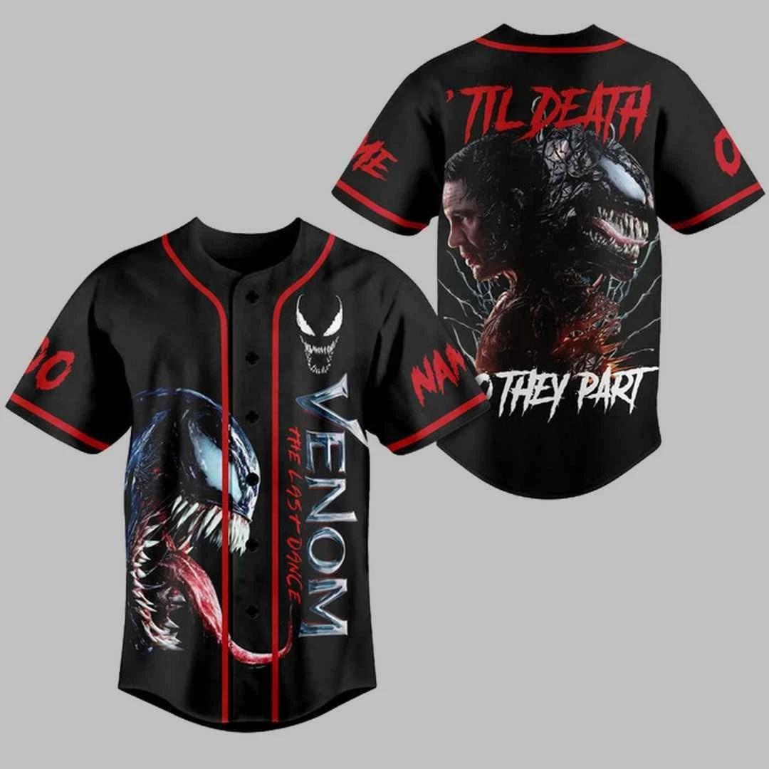 Venom The Last Dance Baseball Jersey Size XS-5XL