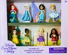 NIB Disney Disney Once Upon a Story Princess Figurine Figure Play Toy 8 pc Set