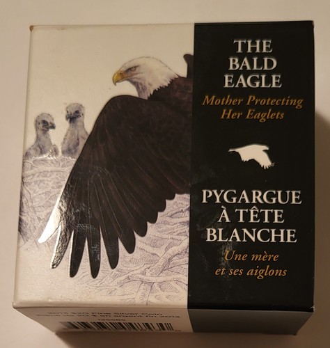 No Coin: Canada 2013 Mother Bald Eagle Protecting Her Eaglets Box - Case w/ COA