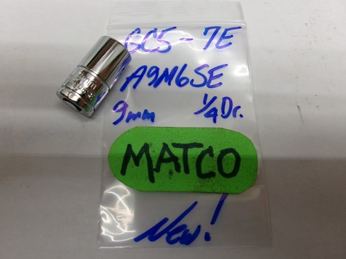 Matco Silver Eagle tools 1/4" drive 9mm metric Shallow Socket A9M6SE New! - Picture 2 of 7