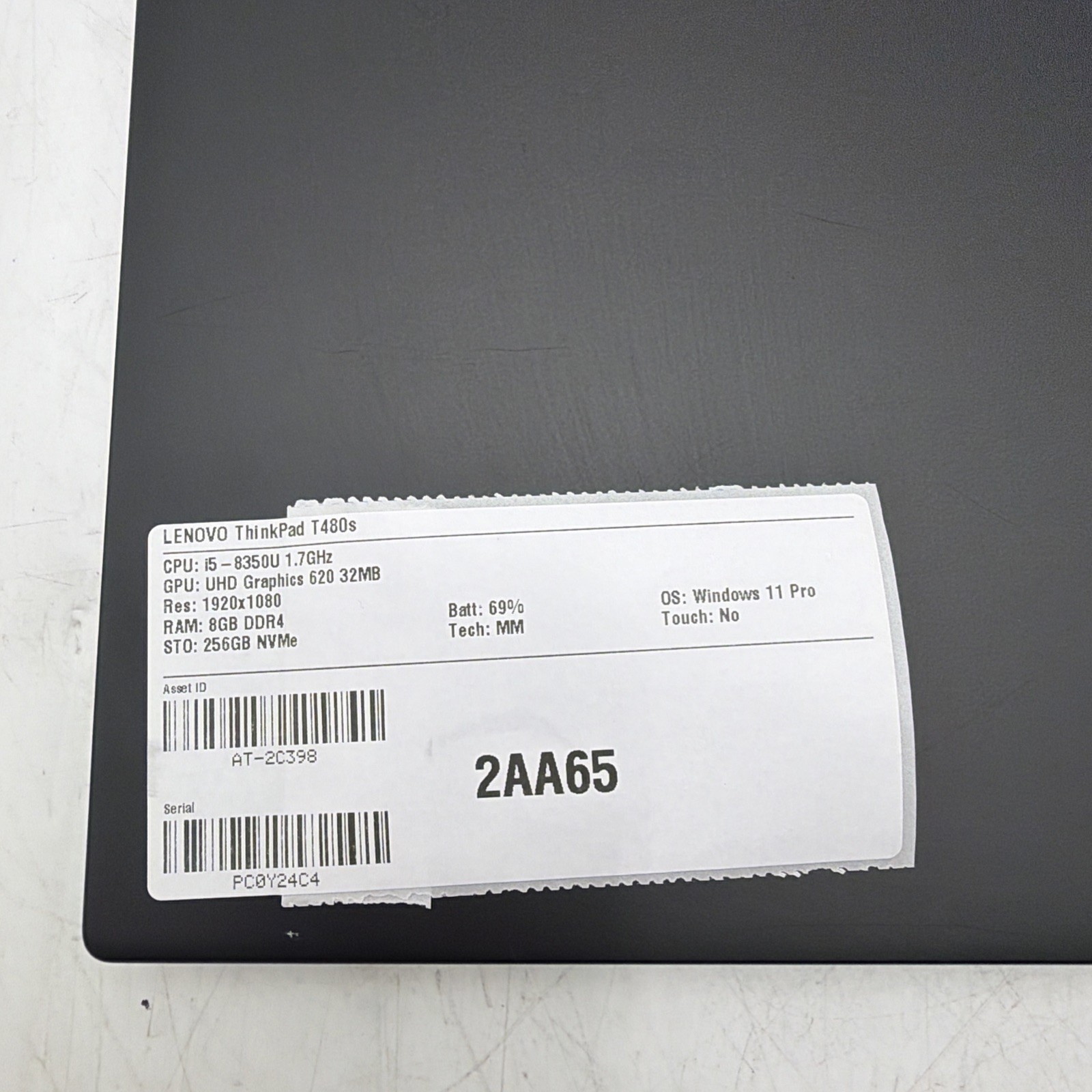 Lenovo ThinkPad T480s, 14-Inch Laptop, with Intel Core i5-8350U, SSD SSD (Solid State Drive), Windows 11 Pro