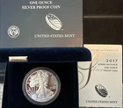 PROOF 2017-W Silver Eagle in MINT Box w/COA FREE SHIP