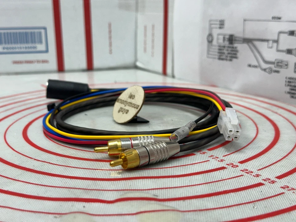 RCA to Female DIN Adapter + 4-pin Molex for ALPINE Vintage Old School # 4096 - Image 3 of 4