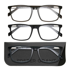 Design Optics by Foster Grant Classic Plastic Square Reading Glasses, 3-PK 3.00