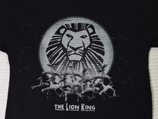 Disney The Lion King Broadway Musical Simba Face Black Cotton T-shirt Size M