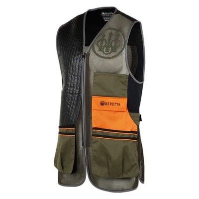 Beretta Sporting EVO Vest Green Large with Eco-Leather Patch (GT911T15530715L)