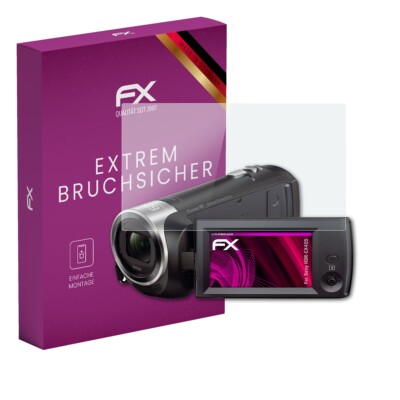 atFoliX Glasfolie für Sony HDR-CX405 Displayfolie 9H Schutzpanzer