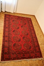alter Afghanischer ERSARI TEPPICH | 200x206 | old afghan rug