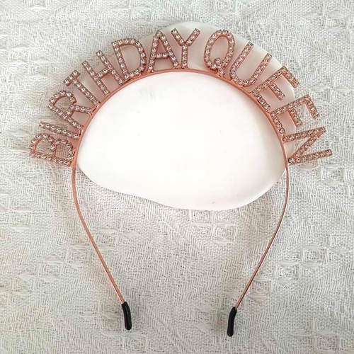Happy Birthday Gift Headband for Women Girls Rose Gold Birthday Queen Tiaras ... - Picture 4 of 12
