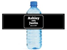 100 Simply Elegant Wedding Anniversary Engagement Party Water Bottle Labels
