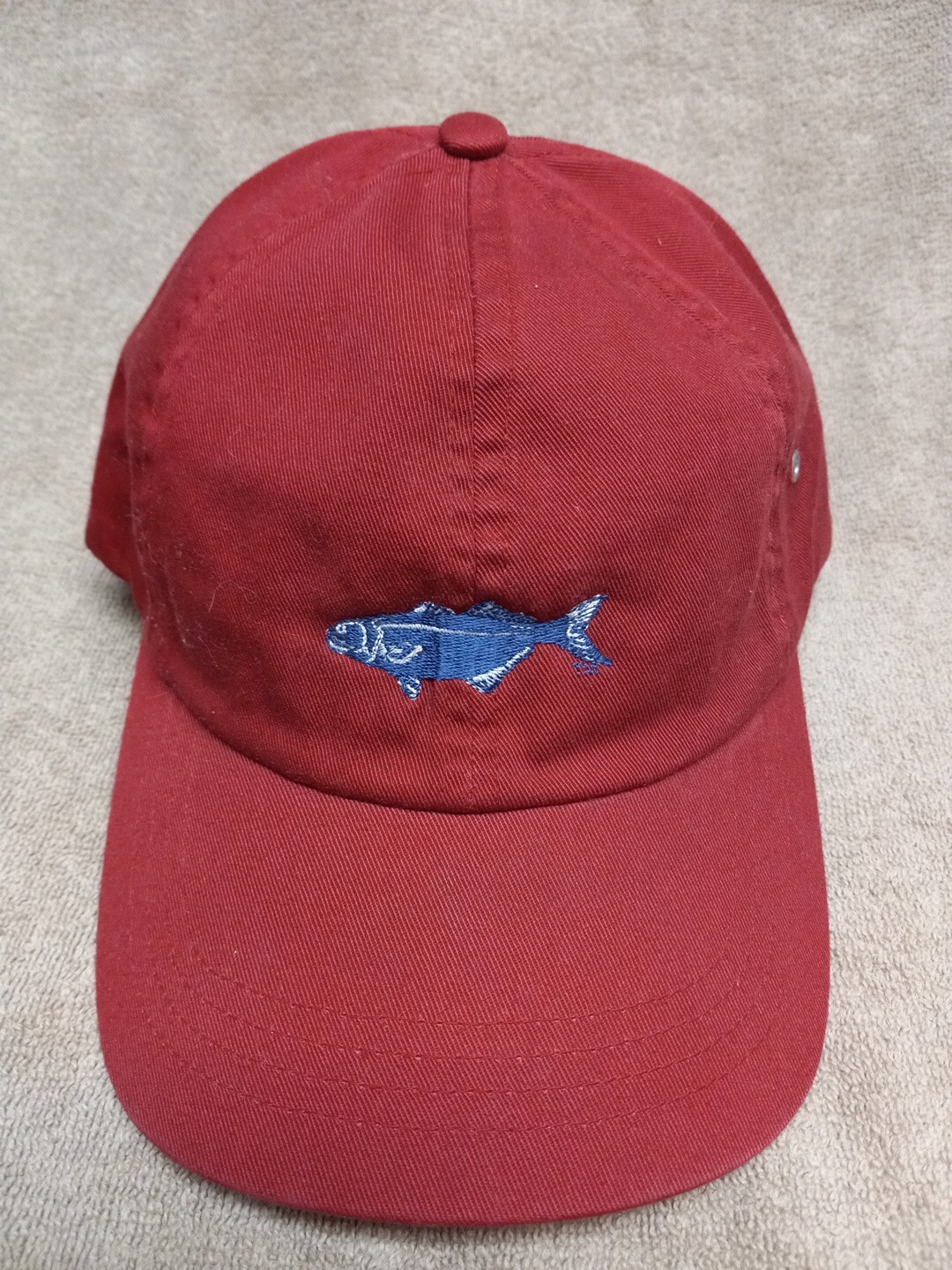 Alternative Apparel Hat Red With An Embroidered Fish eBay