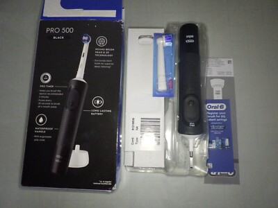 Oral-B Pro 500 Electric Toothbrush with (1) Brush Head, Rechargeable, Black READ