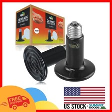 Durable Ceramic Infrared Heat Bulbs 2-Pack - Ideal for Reptiles, Chickens