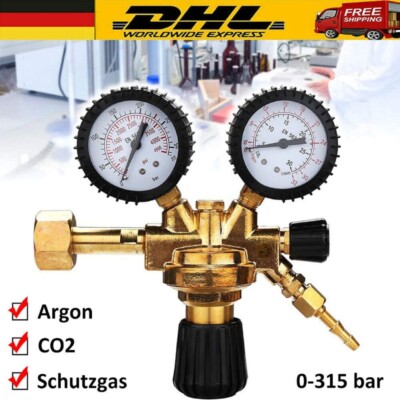 Druckminderer Argon CO2 Schutzgas Manometer MIG MAG Wig Schweißgerät Neu DE