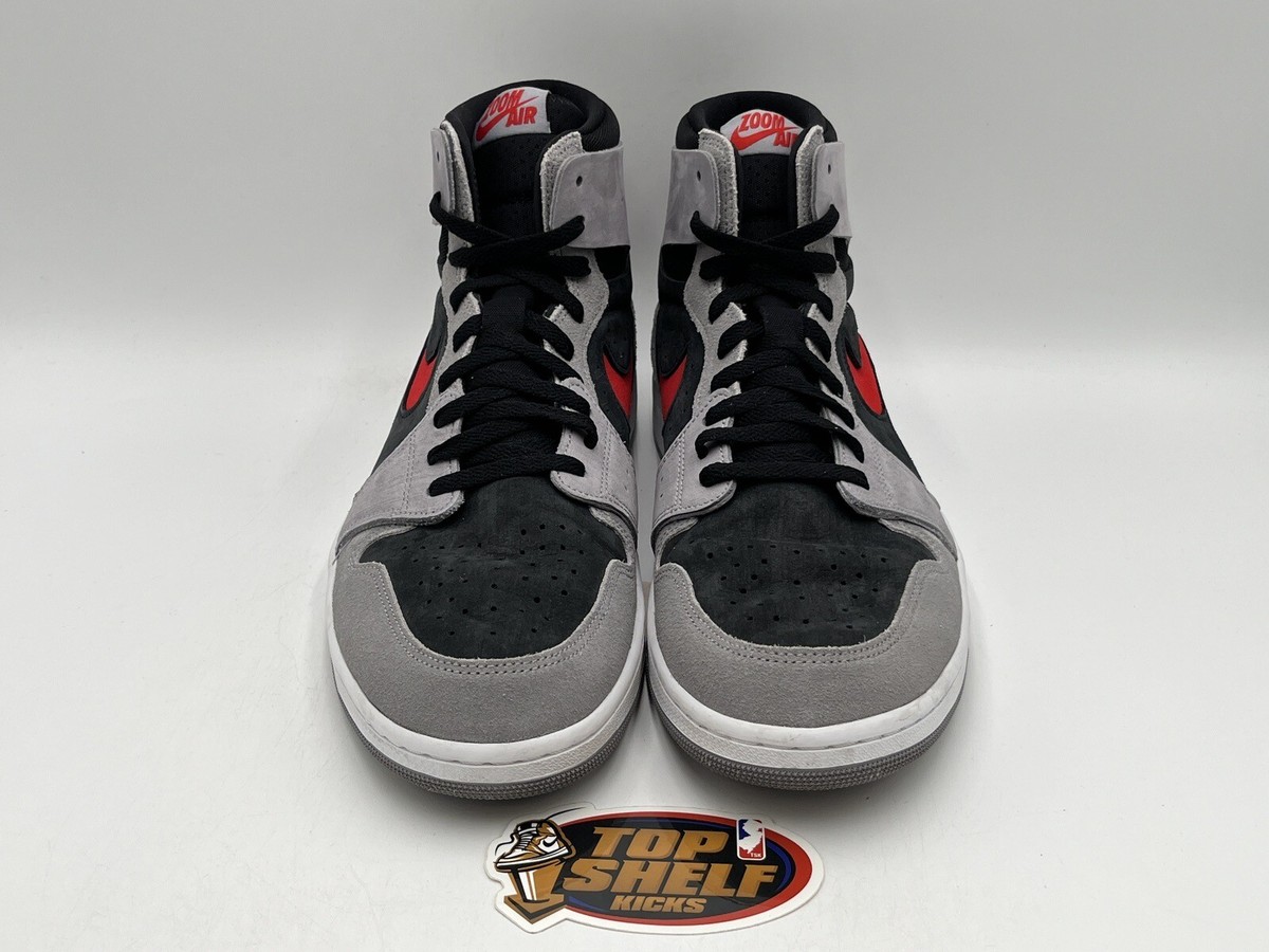 Nike Air Jordan 1 High Zoom Comfort Cement Red And Grey Retro High-Tops Size 12 Air Jordan 1 High Zoom Comfort Cement Fire Red 2023 Size  main image 3