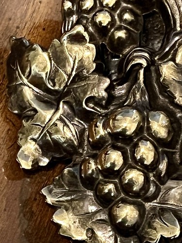 Battiporta in ottone pesante 6" grappolo d'uva ferramenta inclusa nuovo - Foto 4 di 16