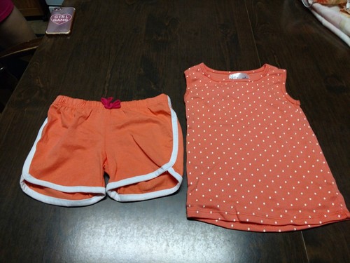 NWT Pink Velvet 3 Tank Top Short Outfits Size Girl's 6X - Picture 3 of 5