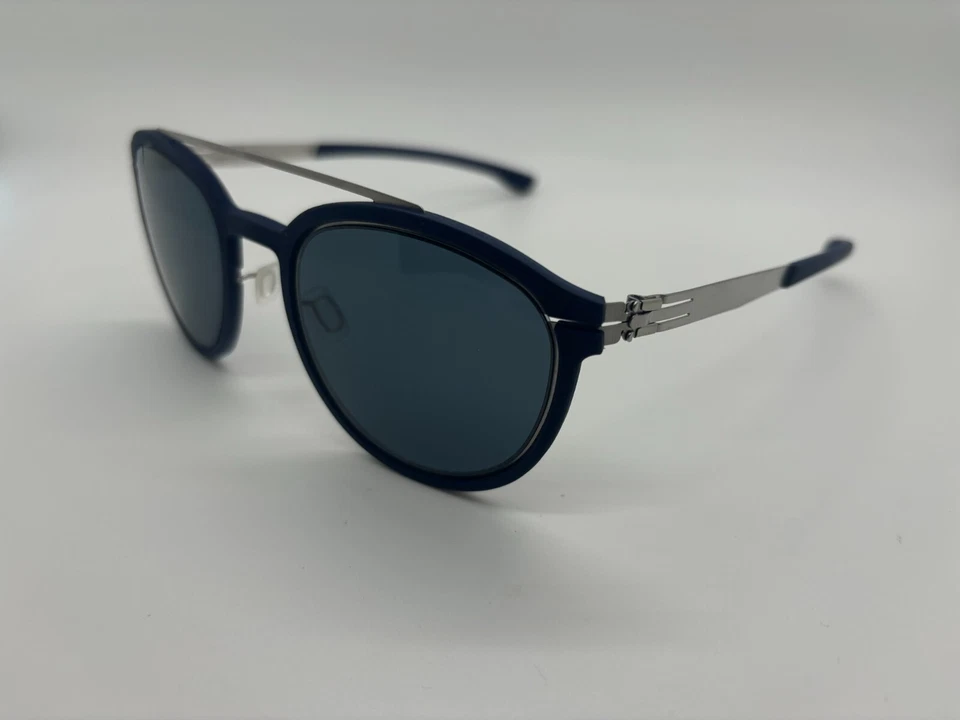 NUEVO IC! Gafas de sol Berlin azul marino aviador 50-25-145 mm viene con juego completo Foto 3 de 4