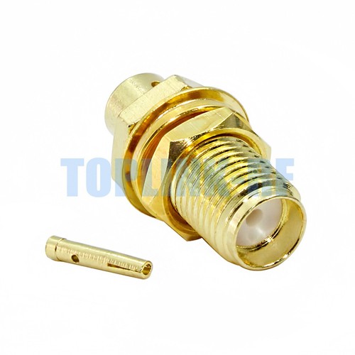 10x SMA Female Jack Bulkhead Solder RF Connector For Semi-Rigid RG402 0.141" - Zdjęcie 2 z 5