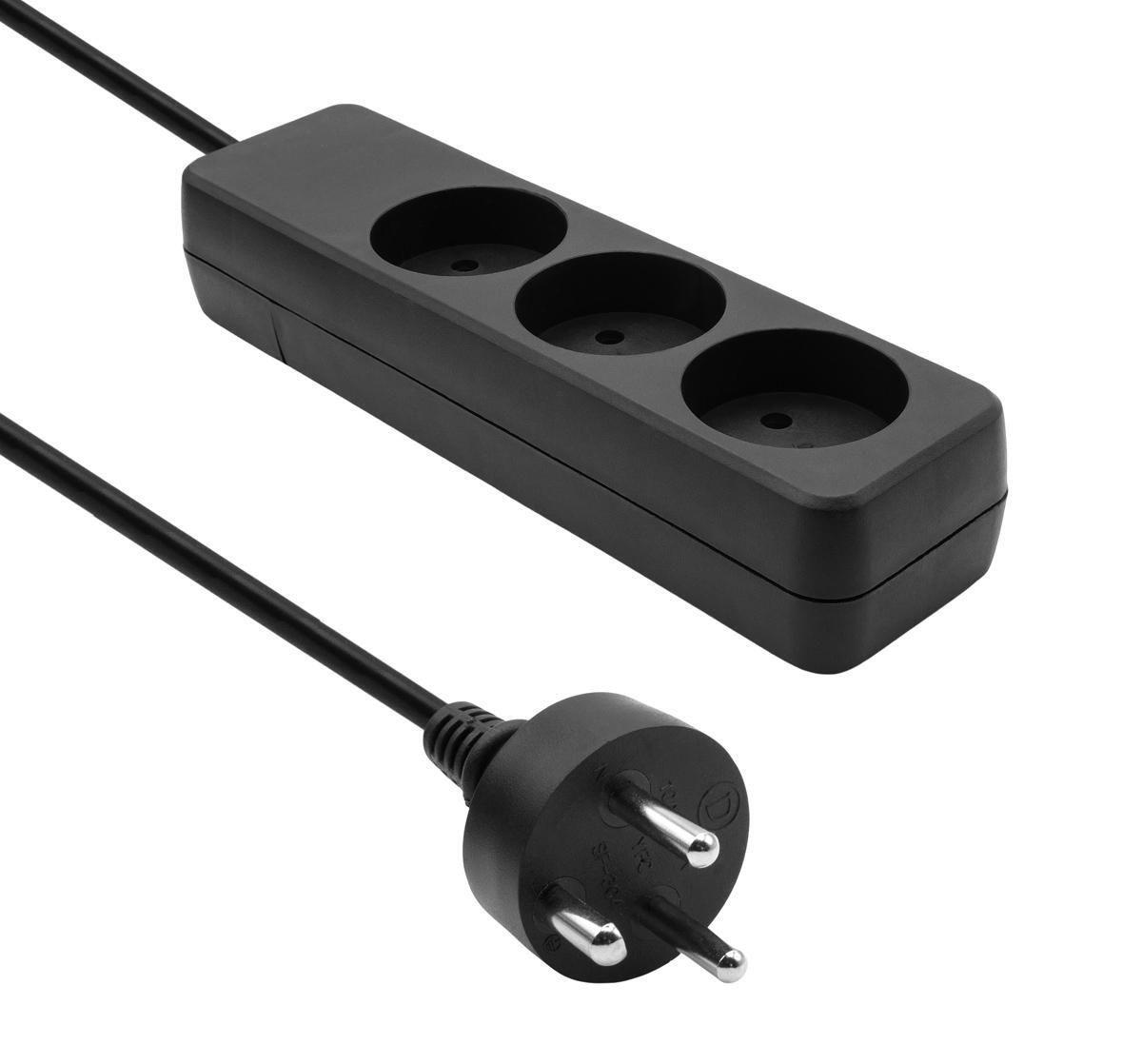 ProXtend Danish Power Strip 3-way 15M Black