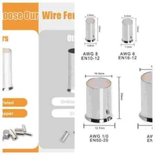 50/20x Uninsulated Cord End Terminals Bootlace Ferrules Cable Crimp Connectors