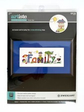 Zweigart Artiste Counted Cross Stitch Family Sign Complete Kit Brand New Sealed